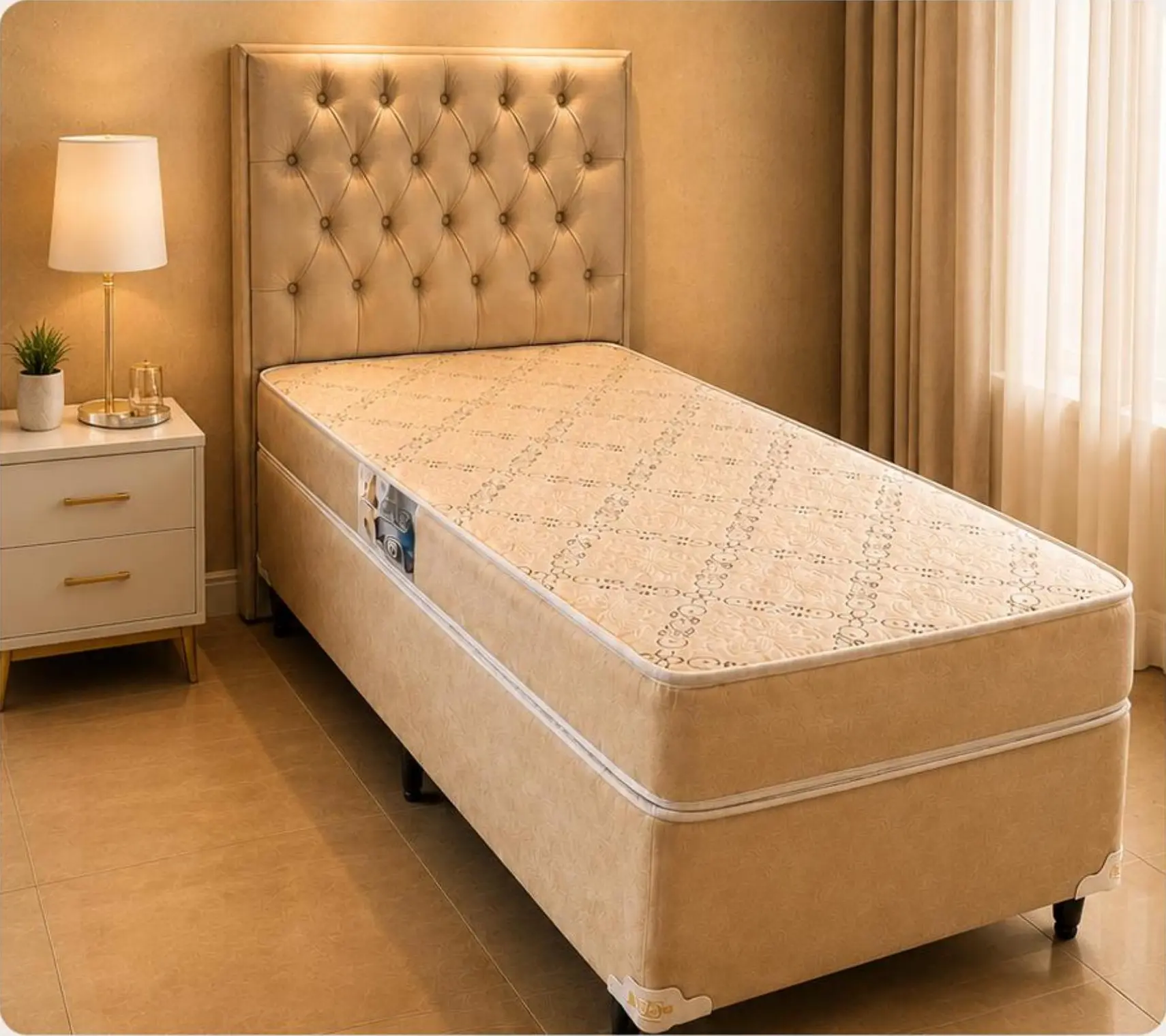 Colchão de solteiro apresentado no catálogo Souza Colchões